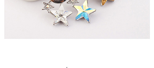 Fashion Silver Color Moon&star Shape Decorated Earings,Crystal Earrings