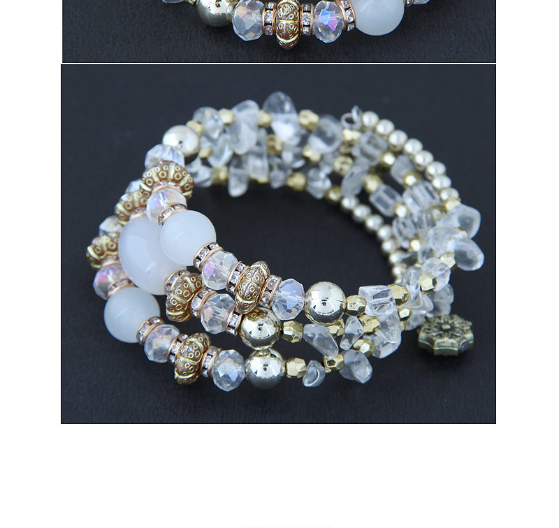 Elegant Sapphire Blue Round Shape Decorated Multilayer Bracelet,Fashion Bracelets