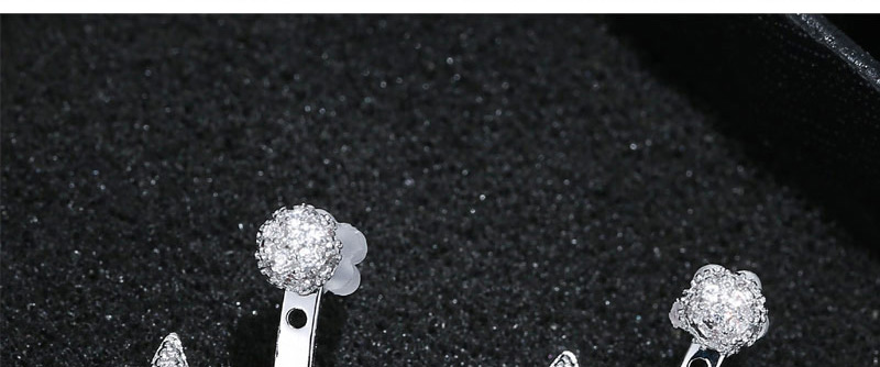 Lovely Silver Color Moon Shape Decorated Earrings,Stud Earrings