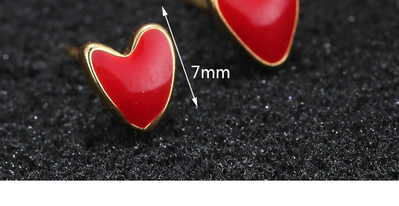 Lovely Red Heart Shape Decorated Earrings,Stud Earrings