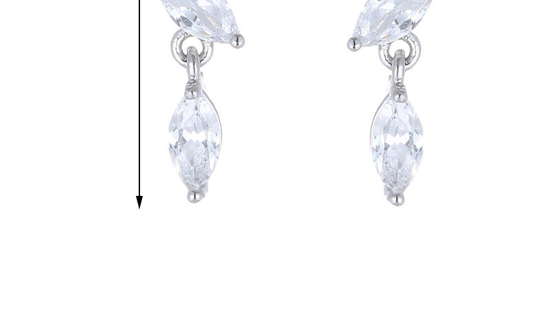 Fashion Silver Color Oval Shape Decorated Earrings,Drop Earrings