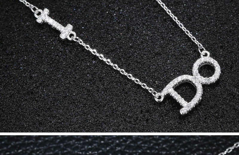 Fashion Silver Color Diamond Decorated Necklace,Pendants