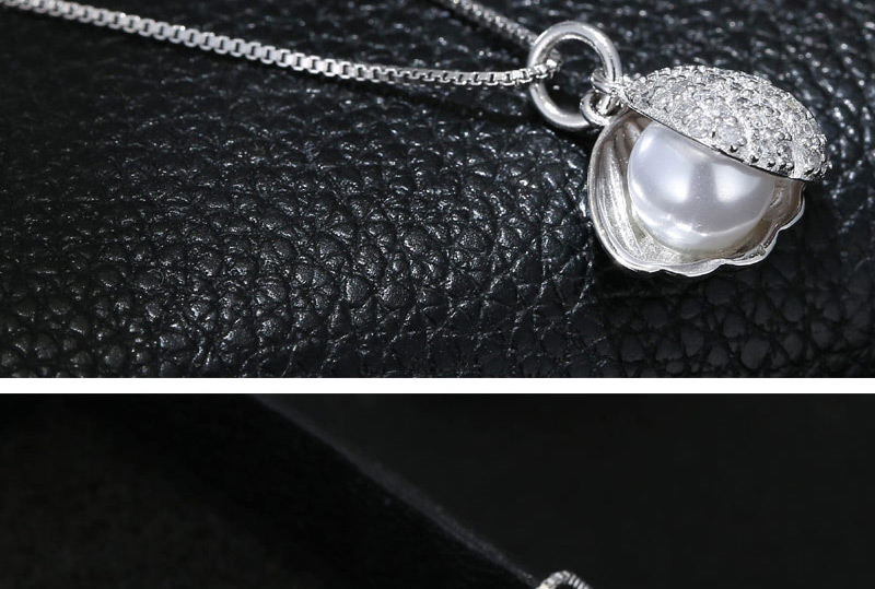 Fashion Silver Color Shell Shape Decorated Necklace,Pendants