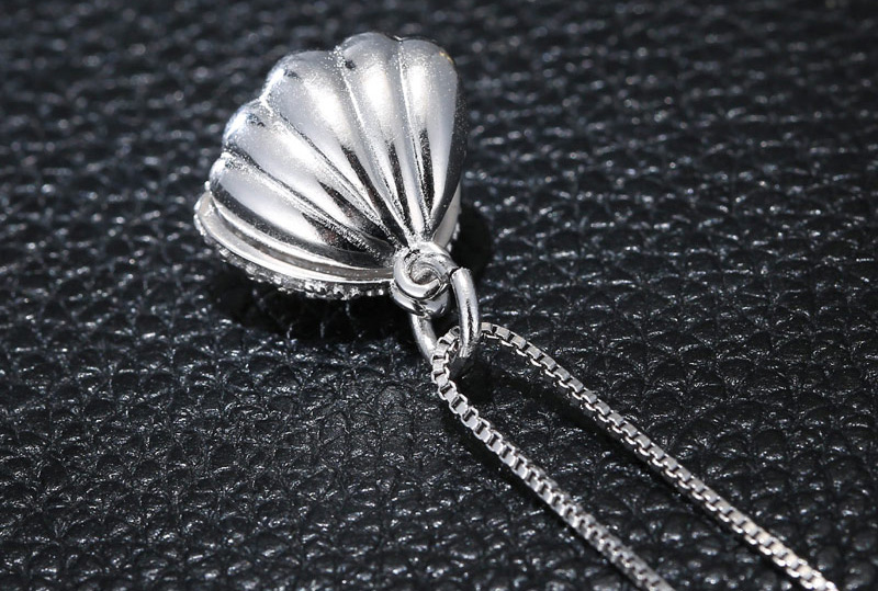 Fashion Silver Color Shell Shape Decorated Necklace,Pendants