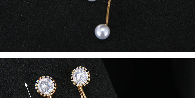 Fashion Gold Color Pearls Decorated Long Tassel Earrings,Drop Earrings