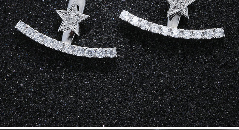 Fashion Silver Color Star Shape Decorated Pure Color Earrings,Stud Earrings