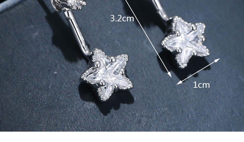 Fashion White Star Shape Decorated Pure Color Earrings,Stud Earrings