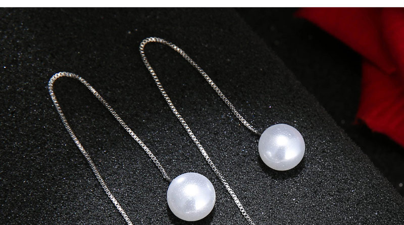 Sweet Silver Color Stars&pearls Decorated Long Earrings,Drop Earrings