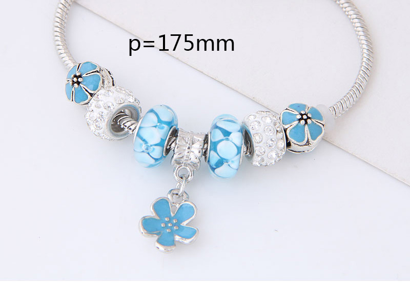 Elegant Blue Flowers Decorated Simple Bracelet,Fashion Bracelets