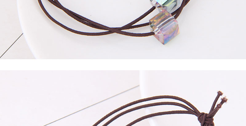 Fashion Transparent Square Shape Decorated Multilayer Hair Band,Hair Ring