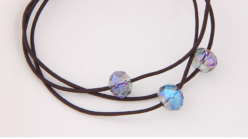 Fashion Light Blue Round Shape Decorated Multilayer Hair Band,Hair Ring