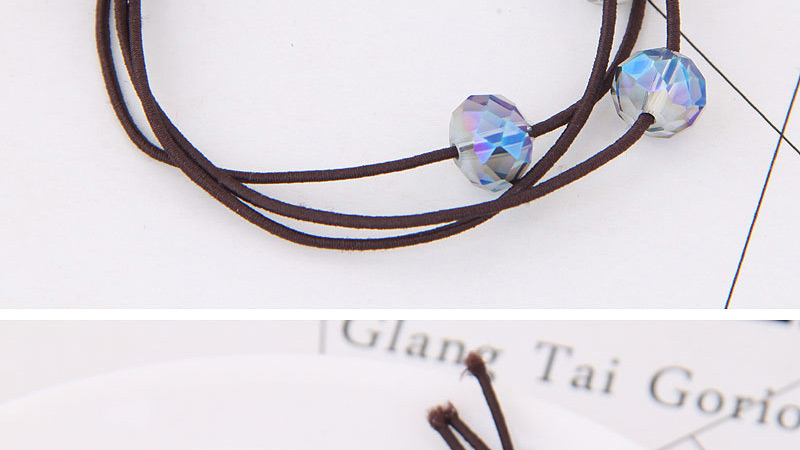 Fashion Light Blue Round Shape Decorated Multilayer Hair Band,Hair Ring