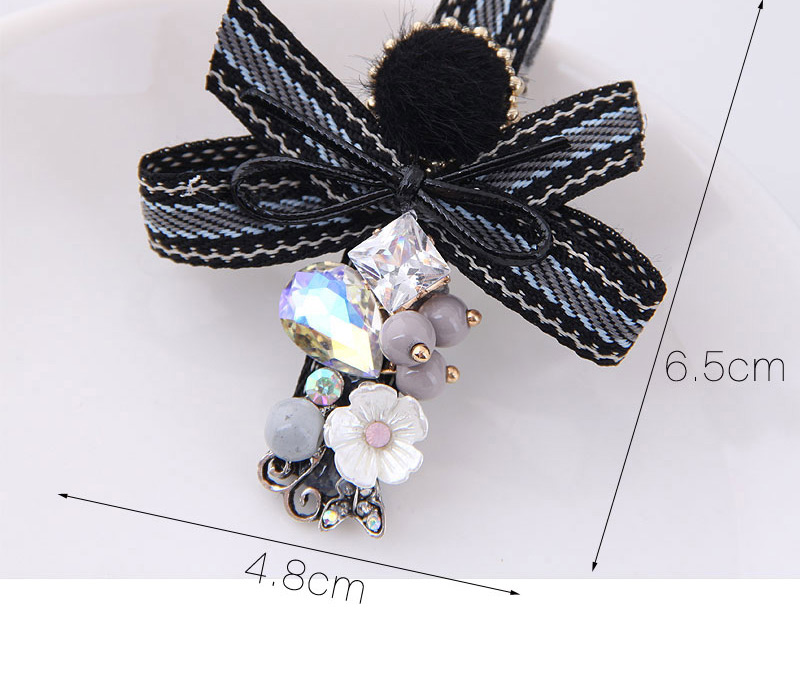 Lovely Black Bowknot&flower Decorated Hairpin,Hairpins
