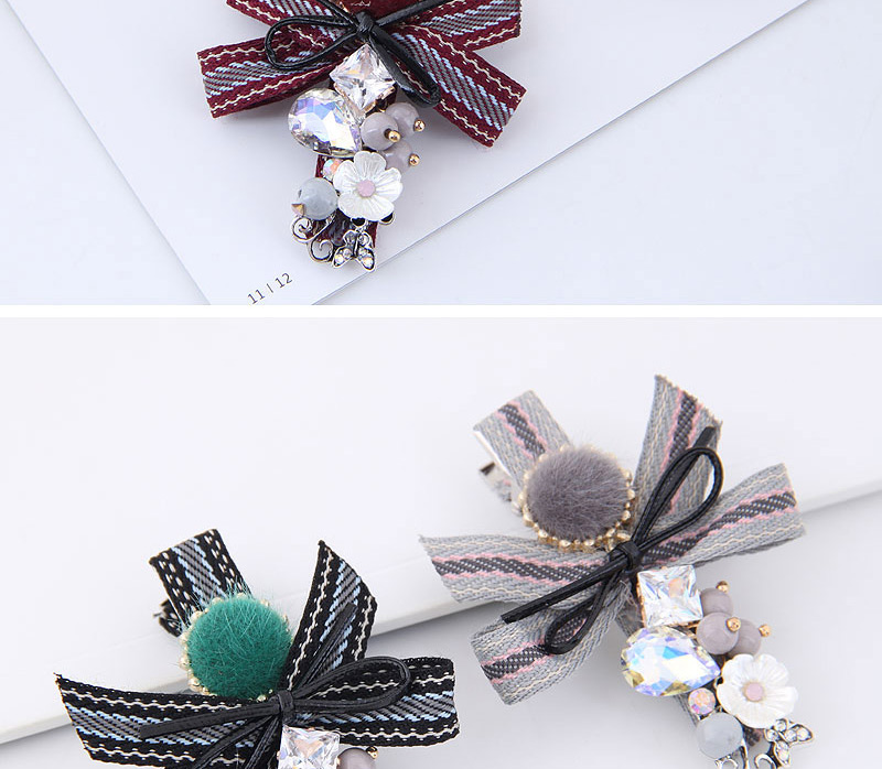 Lovely Red Bowknot&flower Decorated Hairpin,Hairpins