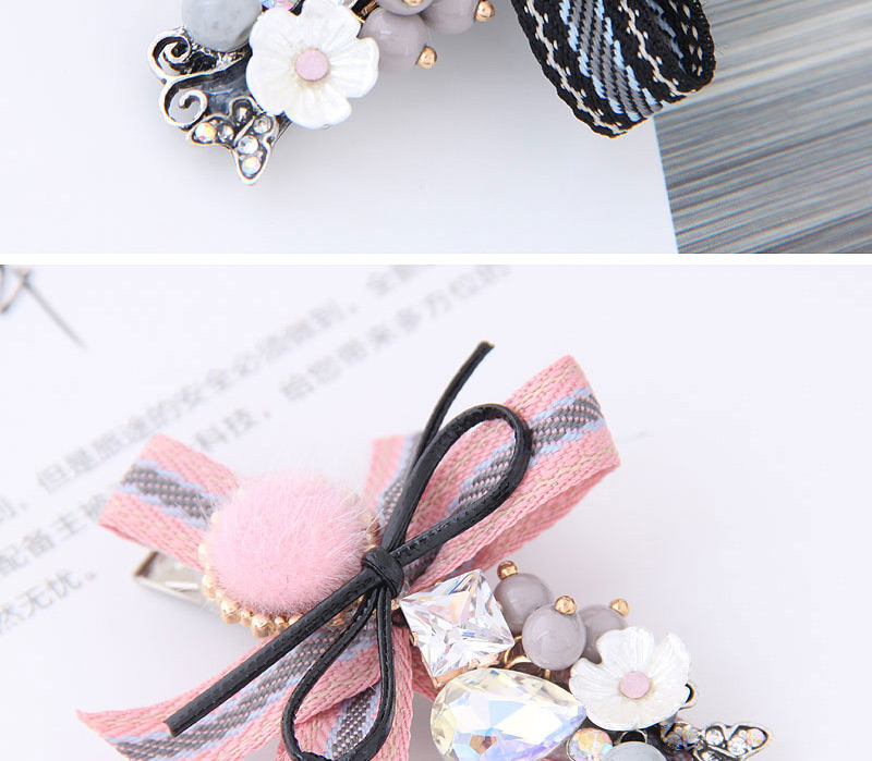 Lovely Pink Bowknot&flower Decorated Hairpin,Hairpins