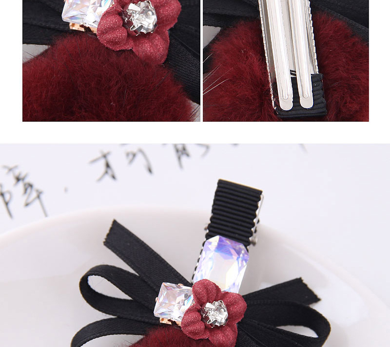 Lovely Dark Gray Flower&bowknot Decorated Hairpin,Hairpins