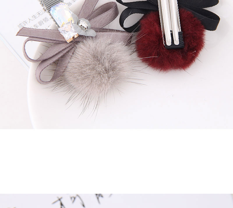 Lovely Dark Gray Flower&bowknot Decorated Hairpin,Hairpins