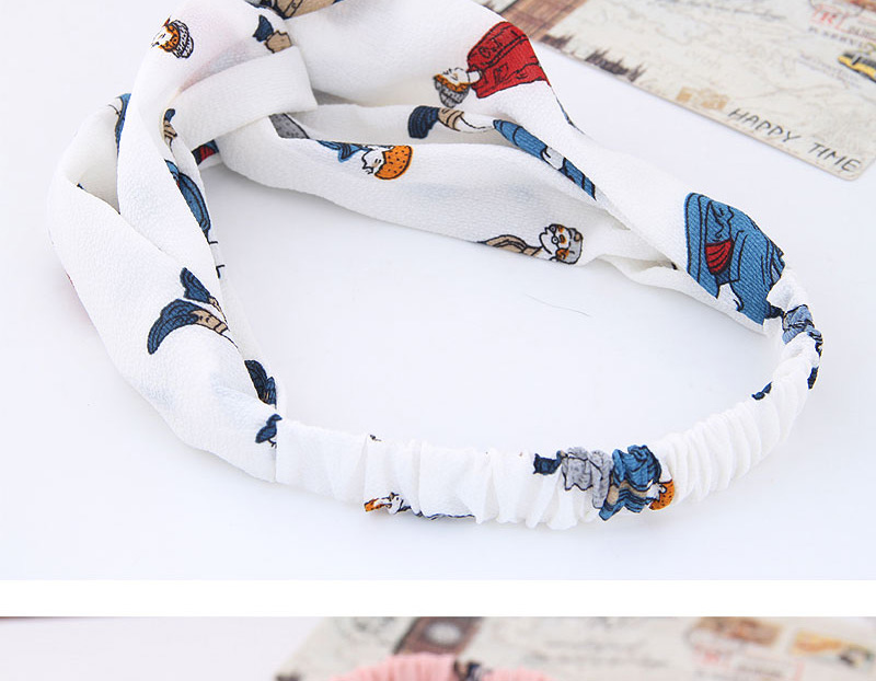 Lovely White Cartoon Characters Decorated Hair Band,Hair Ribbons