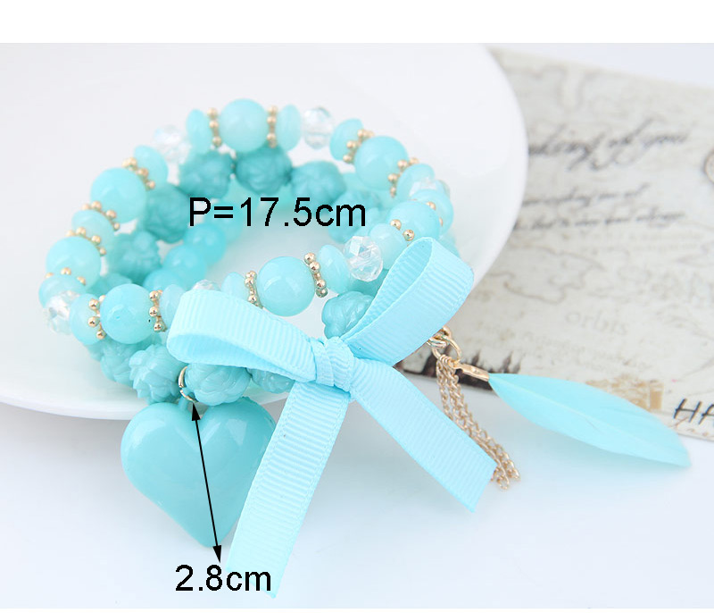 Lovely White Beads&bowknot Decorated Multi-layer Bracelet,Fashion Bracelets