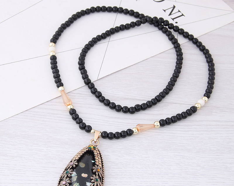 Fashion White Shell Pendant Decorated Long Necklace,Beaded Necklaces