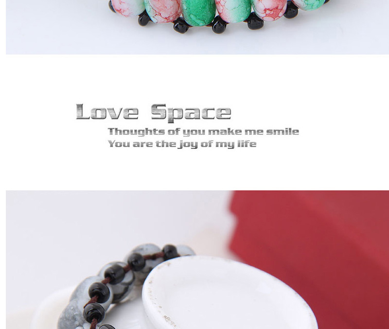 Fashion Red+green Beads Decorated Color Matching Bracelet,Fashion Bracelets