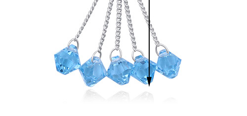Fashion Blue Round Shape Decorated Necklace,Crystal Necklaces