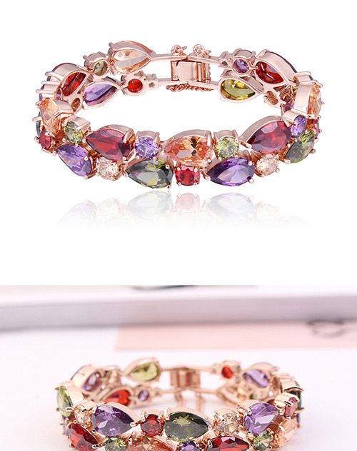 Fashion Multi-color Oval Shape Decorated Bracelet,Crystal Bracelets