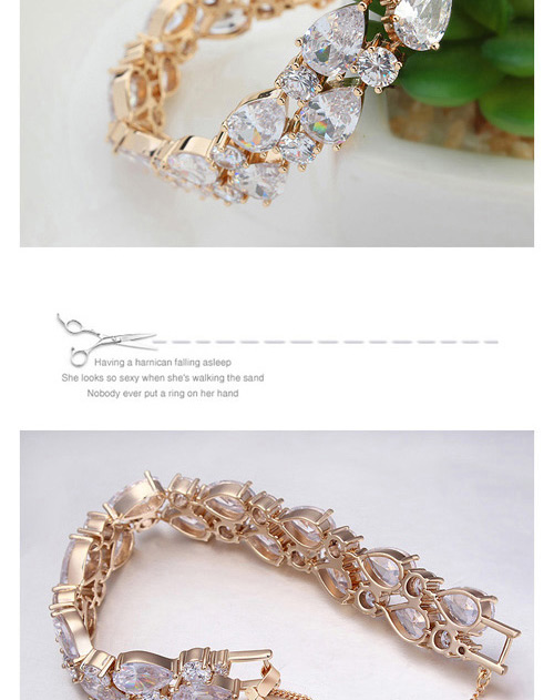 Fashion White Oval Shape Decorated Bracelet,Crystal Bracelets