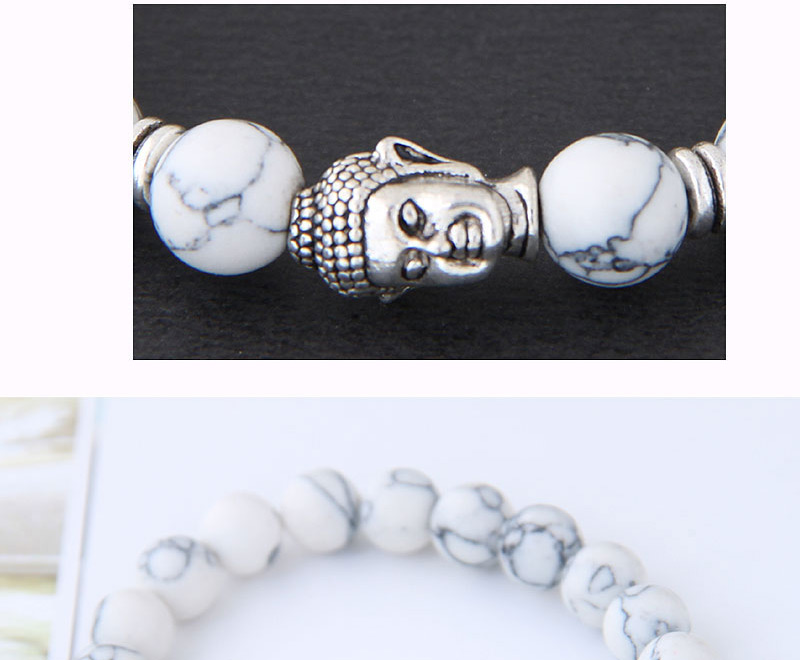 Elegant White Buddha Statue Shape Decorated Bracelet,Fashion Bracelets