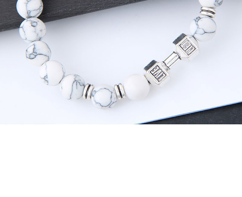 Elegant White Dumbbells Shape Decorated Bracelet,Fashion Bracelets