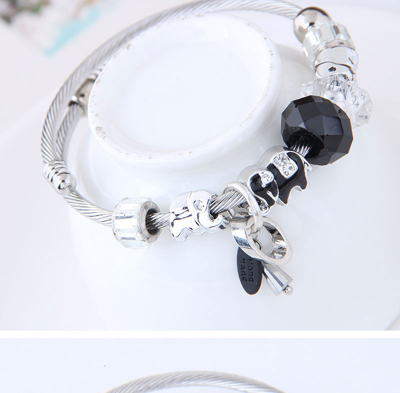 Elegant Black Elephant Shape Decorated Bracelet,Fashion Bracelets
