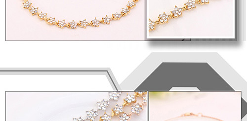 Elegant Gold Color Star Shape Decorated Bracelet,Crystal Bracelets