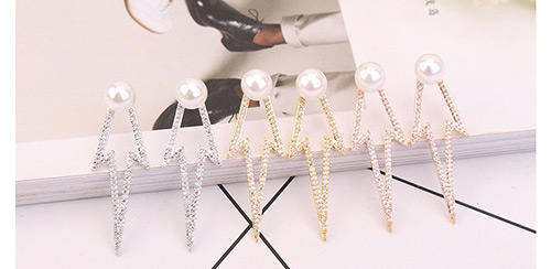 Elegant Gold Color Hollow Out Design Earrings,Crystal Earrings