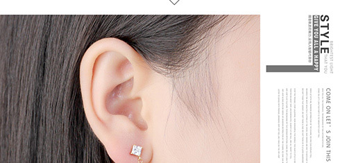 Elegant Silver Color Star Shape Decorated Tassel Earrings,Crystal Earrings