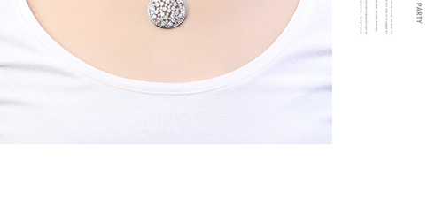 Elegant Rose Gold Waterdrop Shape Decorated Necklace,Crystal Necklaces