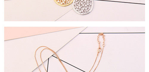 Elegant Rose Gold Waterdrop Shape Decorated Necklace,Crystal Necklaces
