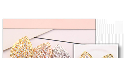 Elegant Gold Color Waterdrop Shape Decorated Earrings,Crystal Earrings