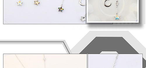 Elegant White Key Shape Decorated Necklace,Crystal Necklaces