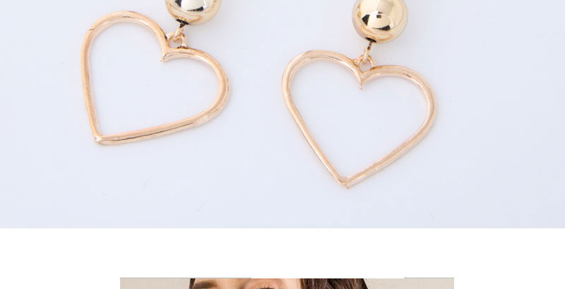 Fashion Gold Color Heart Shape Decorated Earrings,Drop Earrings