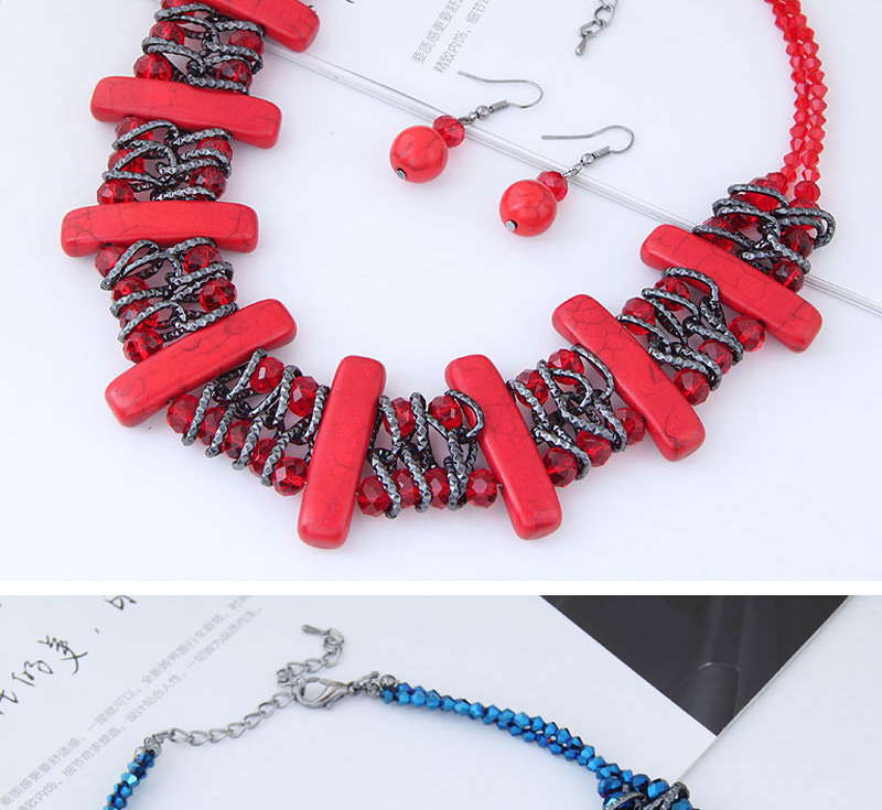 Fashion Multi-color Vertical Shape Decorated Jewelry Set,Jewelry Sets