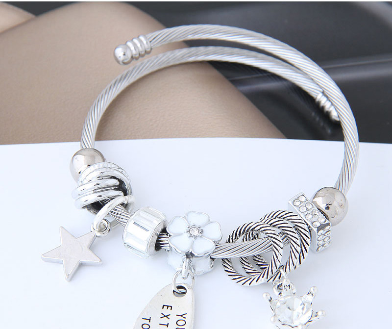 Fashion Silver Color Flower Shape Decorated Bracelet,Fashion Bracelets