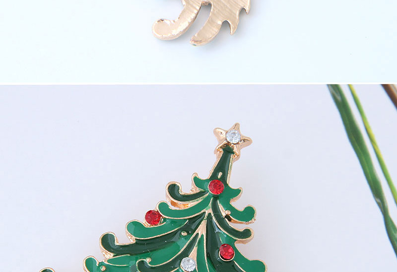 Fashion Green Christmas Tree Shape Decorated Brooch,Korean Brooches
