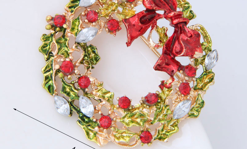Fashion Multi-color Wreath Shape Decorated Christmas Brooch,Korean Brooches