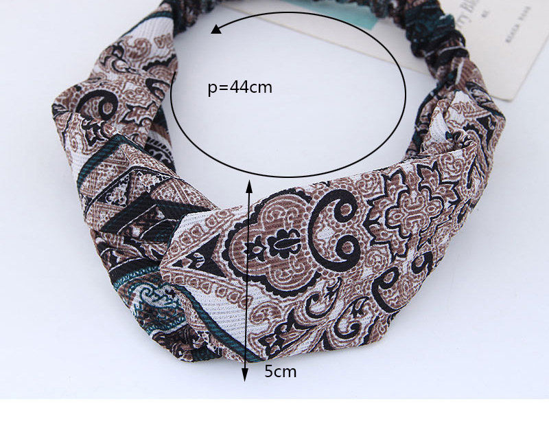Fashion Brown Flower Pattern Decorated Hair Band,Hair Ribbons