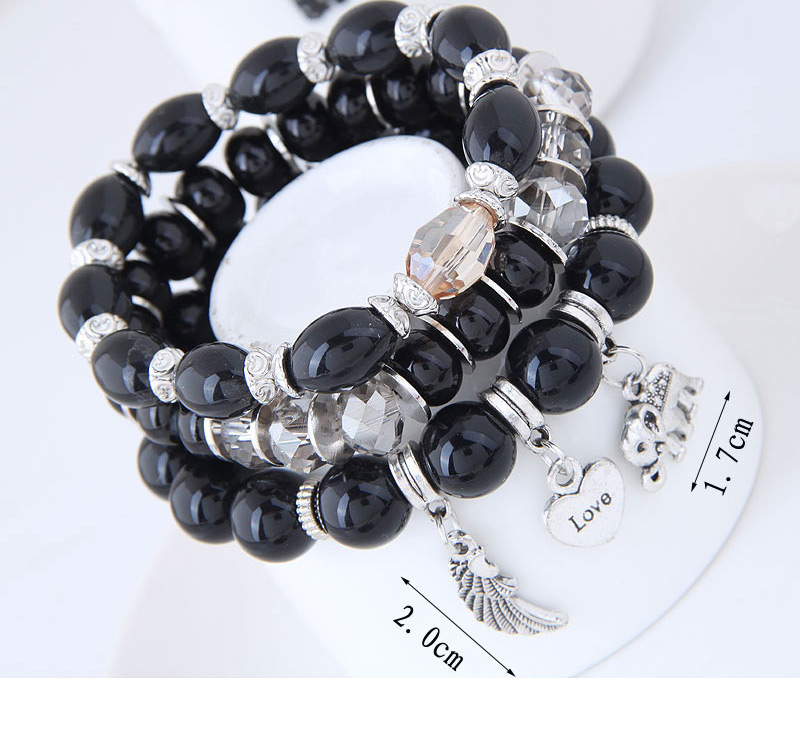 Trendy Black Elephant&wings Decorated Multi-layer Bracelet,Fashion Bracelets
