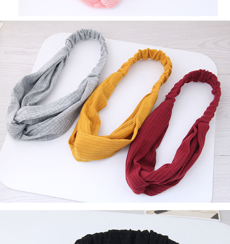Fashion Gray Pure Color Decorated Headband,Hair Ribbons