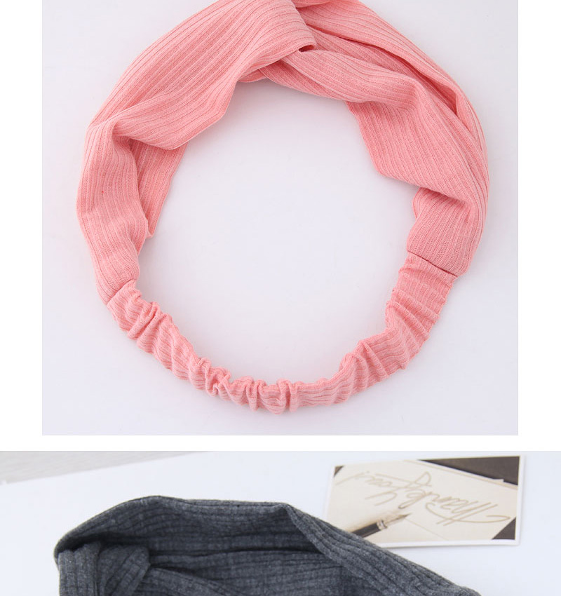 Fashion Pink Pure Color Decorated Headband,Hair Ribbons