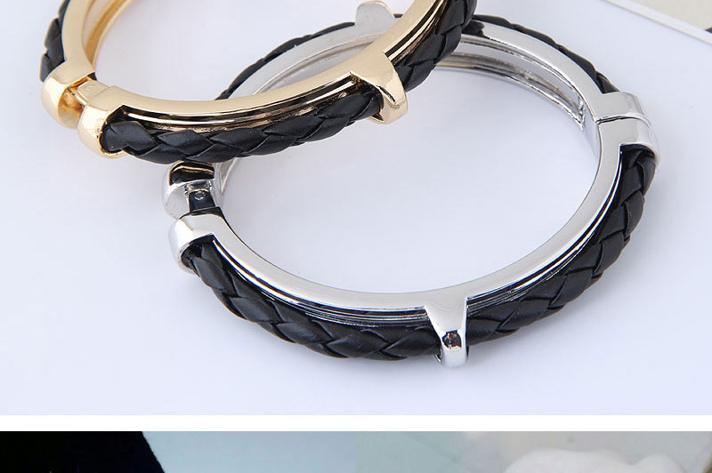 Fashion Black+gold Color Pure Color Decorated Bracelet,Fashion Bangles