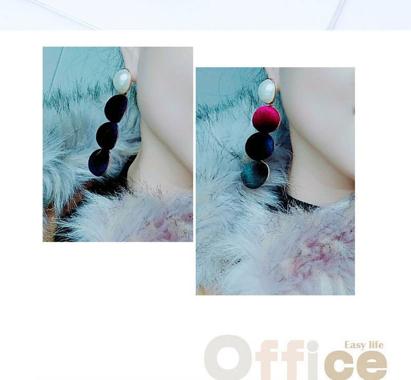 Elegant Black+red Balls&pearls Decorated Long Earrings,Drop Earrings