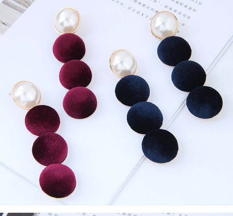 Elegant Black Balls&pearls Decorated Long Earrings,Drop Earrings